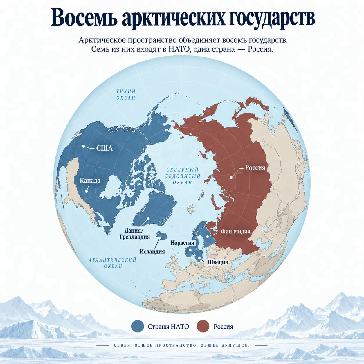 Инфографика: Восемь арктических государств